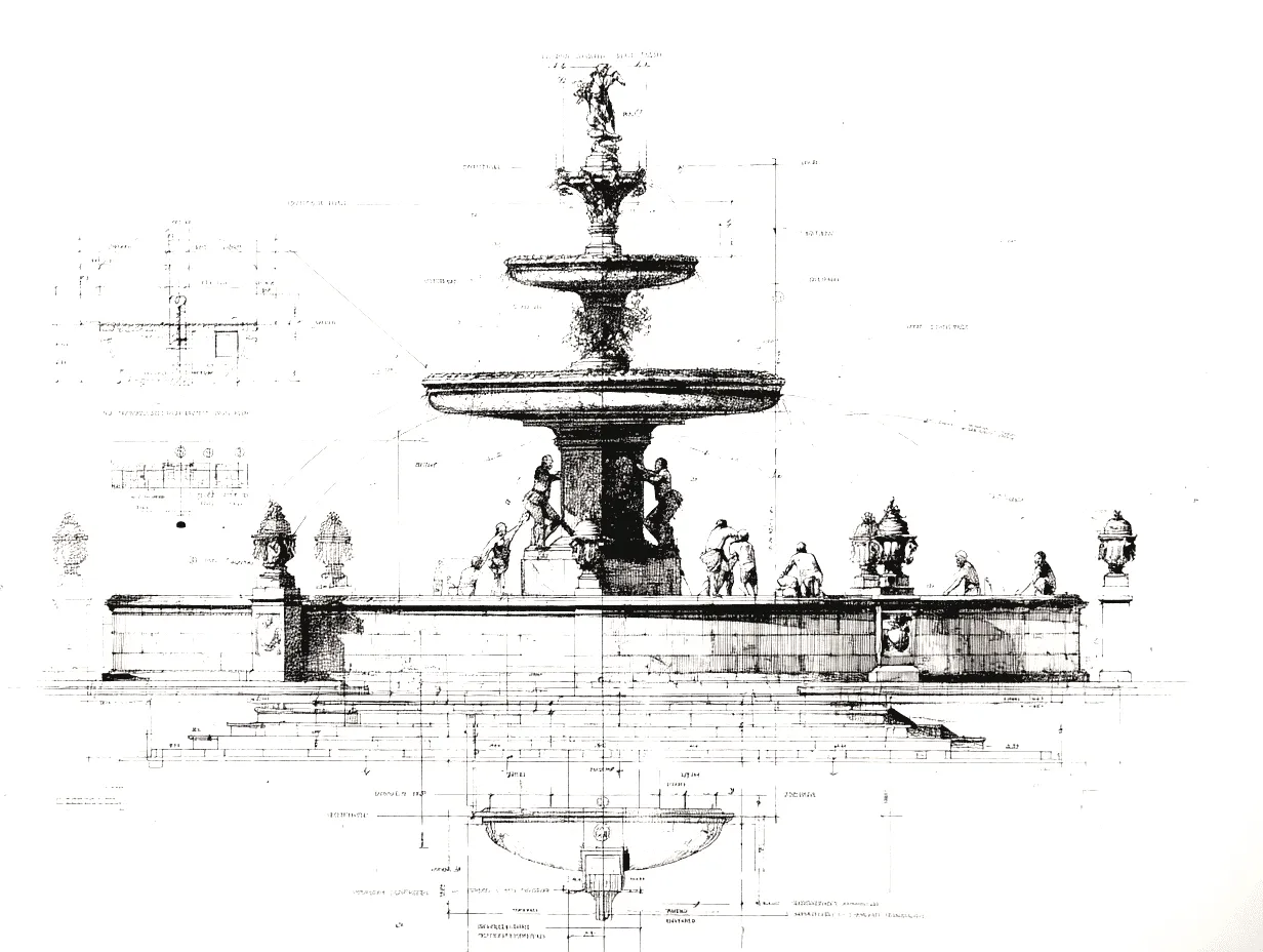 fountain sketch